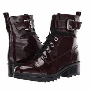 Marc Fisher Bristyn Burgundy Combat Boot